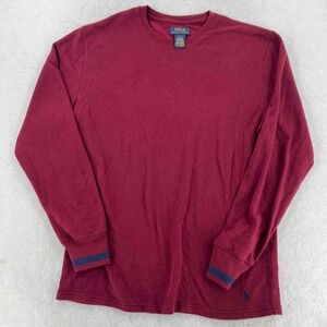 Polo Ralph Lauren Men's Red Long Sleeve Crew Neck Pullover Sweatshirt Size Large